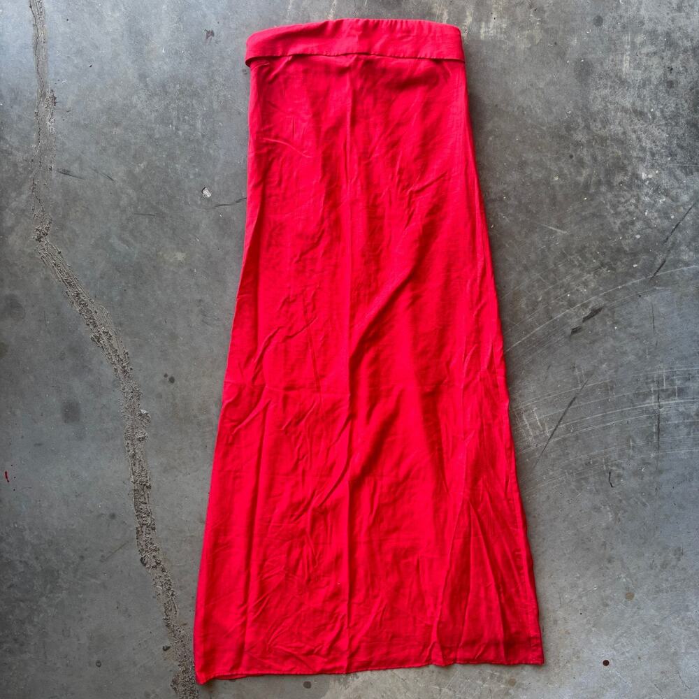 Altar’d State Alisha Maxi Dress Women's XS Red Strapless Tube